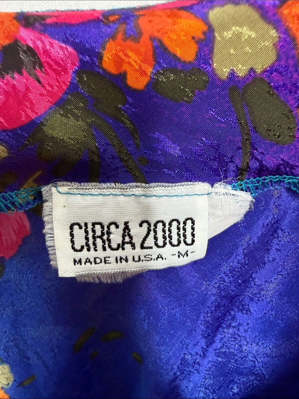 Floral Slip Mini Dress in Teal & Purple - Picture 2 of 3